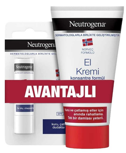 Picture of NEUTROGENA PARFUMSUZ EL KREM 75 ML +DUDAK KREMI